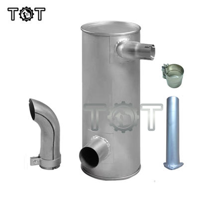 ISO9001 E320 S6K ท่อไอเสียหนอนผีเสื้อคอกลวง U สกรู Bulldozer Muffler